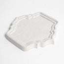 Cloud White Glossy Mina Sculpted Ceramic Accent Tiles 4 7/8x5