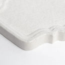 Cloud White Glossy Mina Sculpted Ceramic Accent Tiles 4 7/8x5