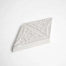 Cloud White Glossy Morotris Ceramic Accent Tiles 3 5/8x6 1/8