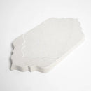 Cloud White Glossy Musa Ceramic Accent Tiles 4x7 1/2