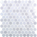 Cloud Polished Hexagon Glass Mosaics 11 3/4x11 1/2