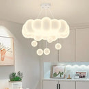 GobekUsa Dimming Pendant Chandelier Light with PE Lampshade for Living Room Bedroom