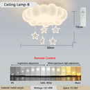 GobekUsa Dimming Pendant Chandelier Light with PE Lampshade for Living Room Bedroom