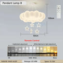 GobekUsa Dimming Pendant Chandelier Light with PE Lampshade for Living Room Bedroom
