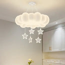 GobekUsa Dimming Pendant Chandelier Light with PE Lampshade for Living Room Bedroom