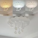 GobekUsa Dimming Pendant Chandelier Light with PE Lampshade for Living Room Bedroom
