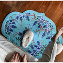 GobekUsa Grape Vine Chinoiserie Carpet Door Mat in Teal