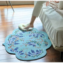 GobekUsa Grape Vine Chinoiserie Carpet Door Mat in Teal