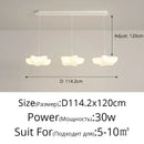 GobekUsa Cloud White Modern Chandelier Floating Pendant Lamp Kitchen Island Light
