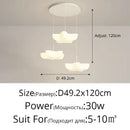 GobekUsa Cloud White Modern Chandelier Floating Pendant Lamp Kitchen Island Light
