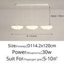 GobekUsa Cloud White Modern Chandelier Floating Pendant Lamp Kitchen Island Light