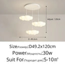 GobekUsa Cloud White Modern Chandelier Floating Pendant Lamp Kitchen Island Light