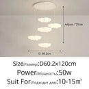GobekUsa Cloud White Modern Chandelier Floating Pendant Lamp Kitchen Island Light