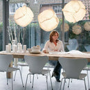 GobekUsa Cloud White Pendant Light: Rice Paper Ball Lampshade for Kitchen Island, Restaurant & Kids Room