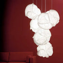 GobekUsa Cloud White Pendant Light: Rice Paper Ball Lampshade for Kitchen Island, Restaurant & Kids Room