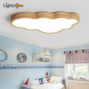 GobekUsa Cloud Wood Ceiling Light for Children's Room