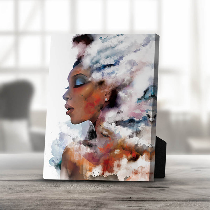 Clouded Woman A Desktop Canvas