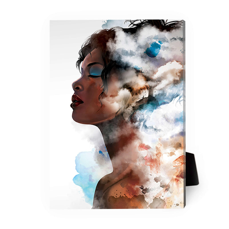 Clouded Woman C Desktop Canvas