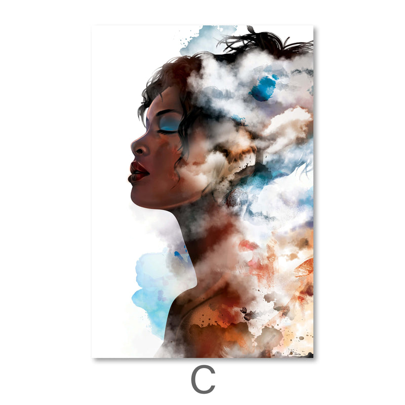 Clouded Woman Canvas