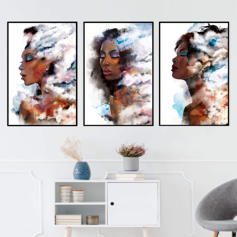 Clouded Woman Canvas