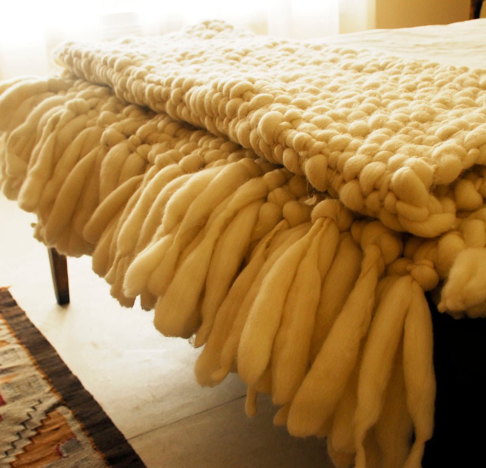 Clouds Chunky Knit Throw Blanket, photo 6 of 22
