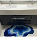 GobekUsa Cloudy Blues Wavy Retro Rug 80x120, Super Soft & Non-Slip Hand Tufted Carpet