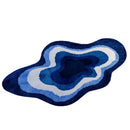 GobekUsa Cloudy Blues Wavy Retro Rug 80x120, Super Soft & Non-Slip Hand Tufted Carpet