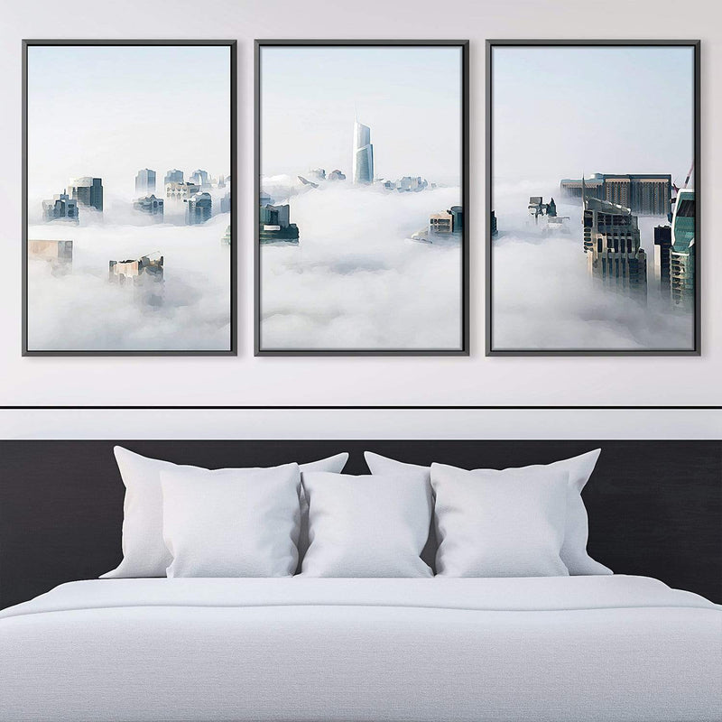 Cloudy City Canvas