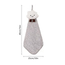 Cloudy day pastel antibacterial hand towel set kitchen and bath by Decorbites