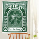 Clover psychedelic gothic wall tapestry green & white bedroom art by Decorbites