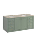 James Martin Chicago 60" Double Bathroom Vanity, Smokey Celadon