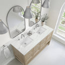 James Martin Breckenridge 60" Double Bathroom Vanity, Whitewashed Oak