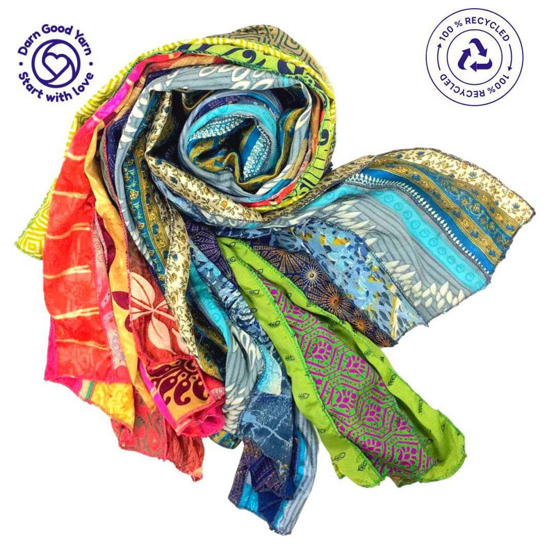 Club - Reclaimed Sari Medley Scarf