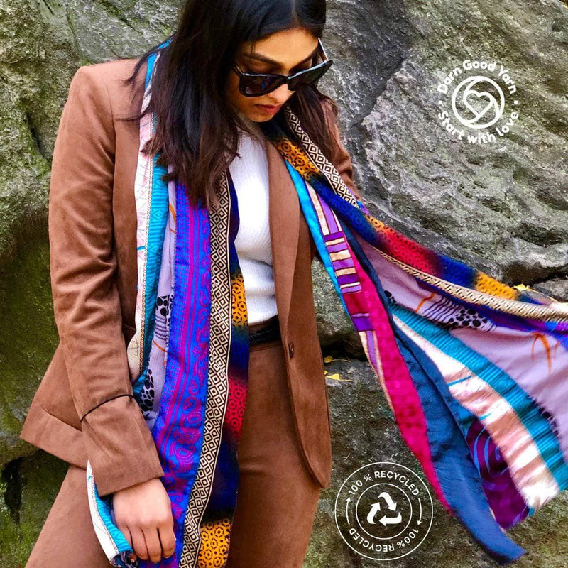 Club - Reclaimed Sari Medley Scarf