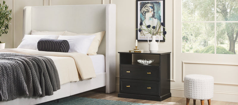 Walker Edison | Harper Tall 54" Headboard Upholstered Queen Bed