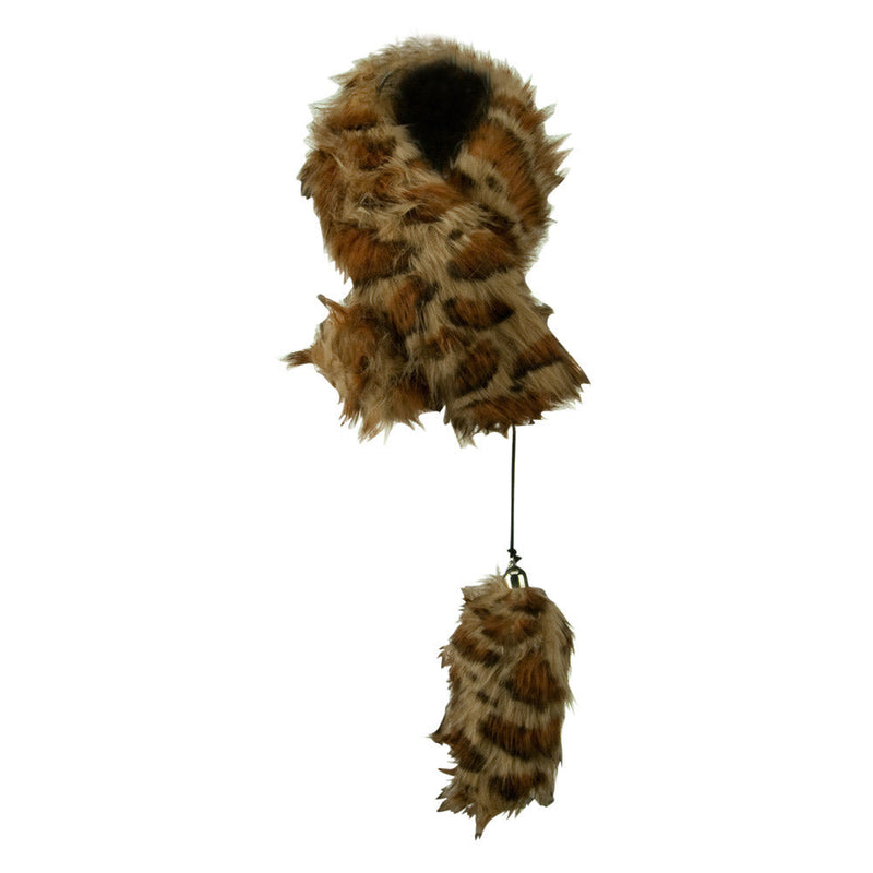 Woman's Faux Fur Slit Scarf