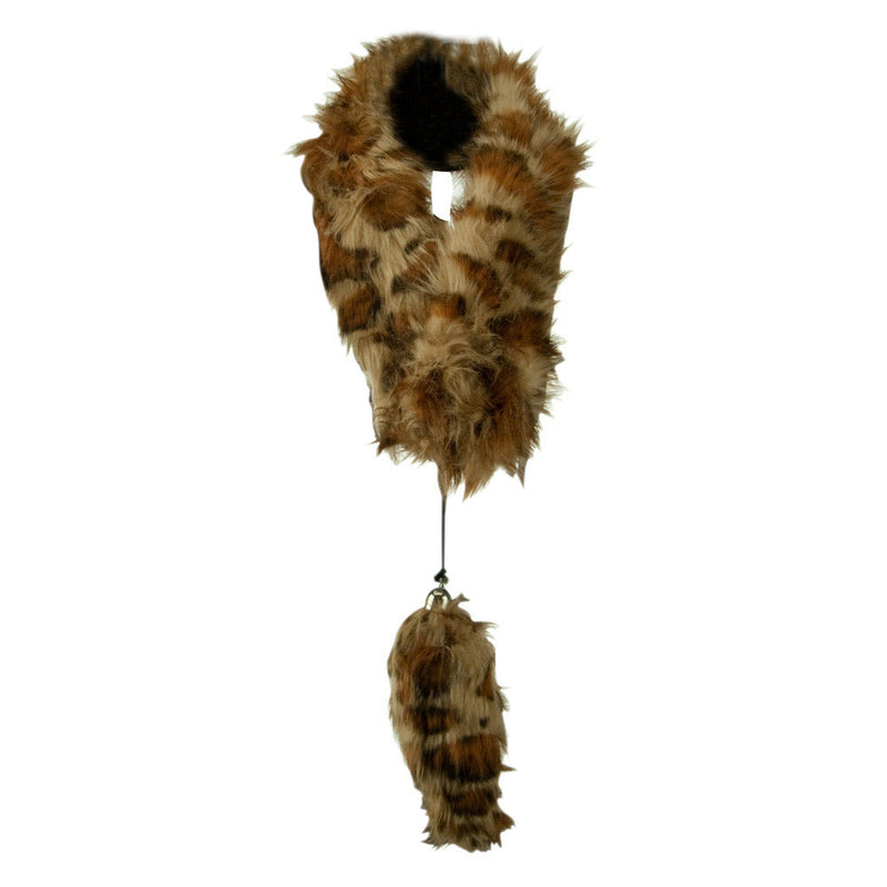 Woman's Faux Fur Slit Scarf