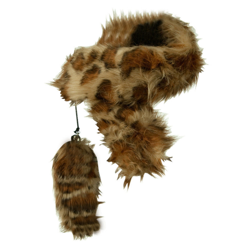 Woman's Faux Fur Slit Scarf