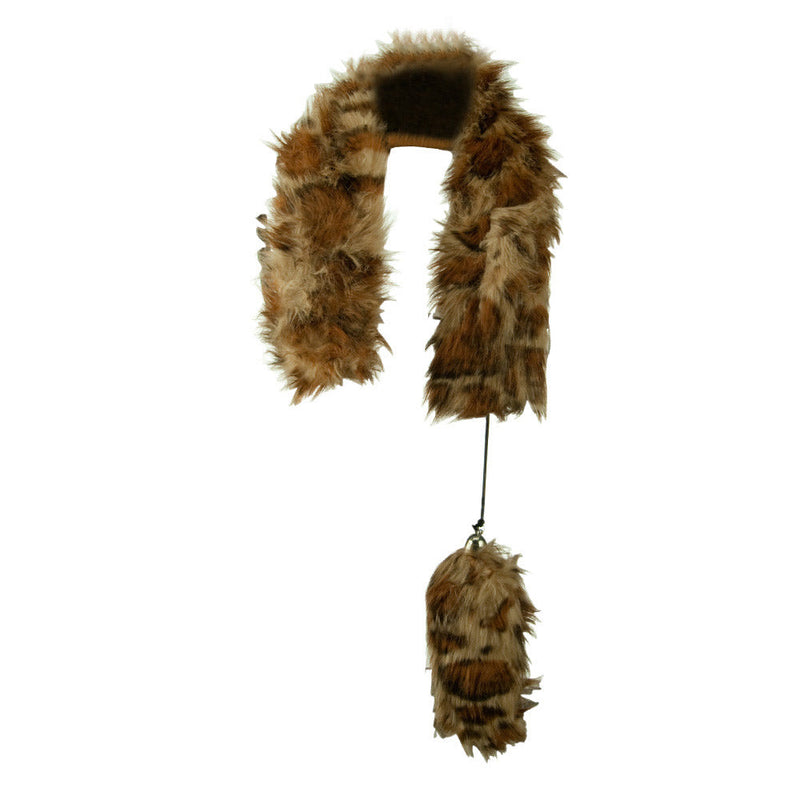 Woman's Faux Fur Slit Scarf