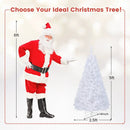 8 ft White Artificial PVC Christmas Tree with Stand by LJGDeals