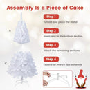 8 ft White Artificial PVC Christmas Tree with Stand by LJGDeals