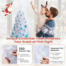 8 ft White Artificial PVC Christmas Tree with Stand by DirectDeals