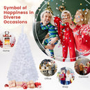 8 ft White Artificial PVC Christmas Tree with Stand by DirectDeals