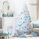 8 ft White Artificial PVC Christmas Tree with Stand by DirectDeals
