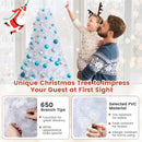 8 ft White Artificial PVC Christmas Tree with Stand by DirectDeals