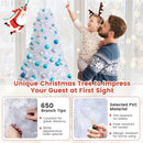 8 ft White Artificial PVC Christmas Tree with Stand by LJGDeals