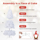 8 ft White Artificial PVC Christmas Tree with Stand by LJGDeals