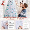 8 ft White Artificial PVC Christmas Tree with Stand by LJGDeals