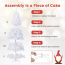 8 ft White Artificial PVC Christmas Tree with Stand by DirectDeals