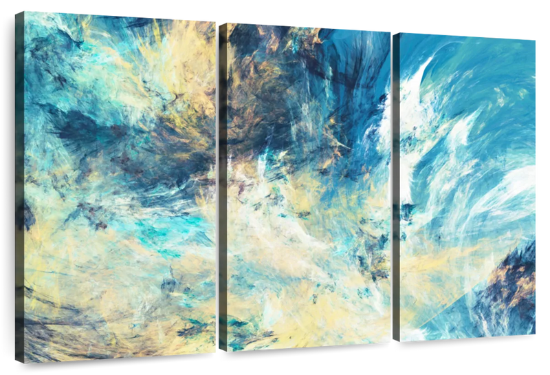 Frosty Dynamic Abstract Wall Art